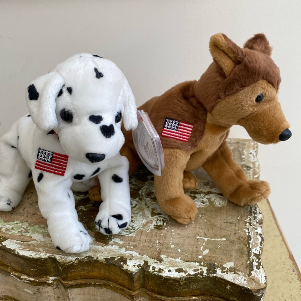 Rescue FDNY AND Courage NYPD Beanie Dogs